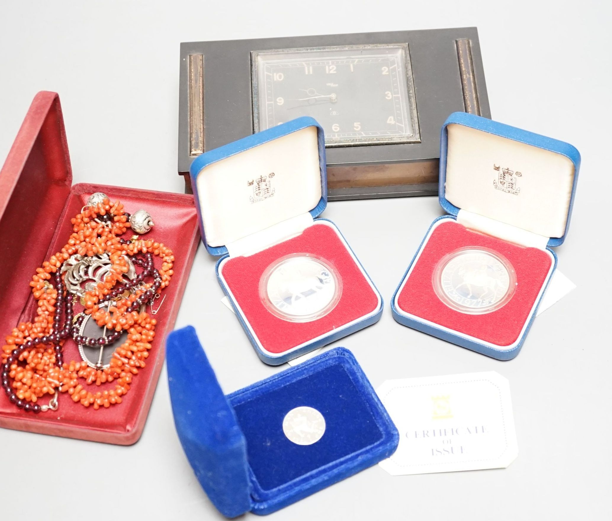 Royal Mint silver crowns, other coins and costume jewellery